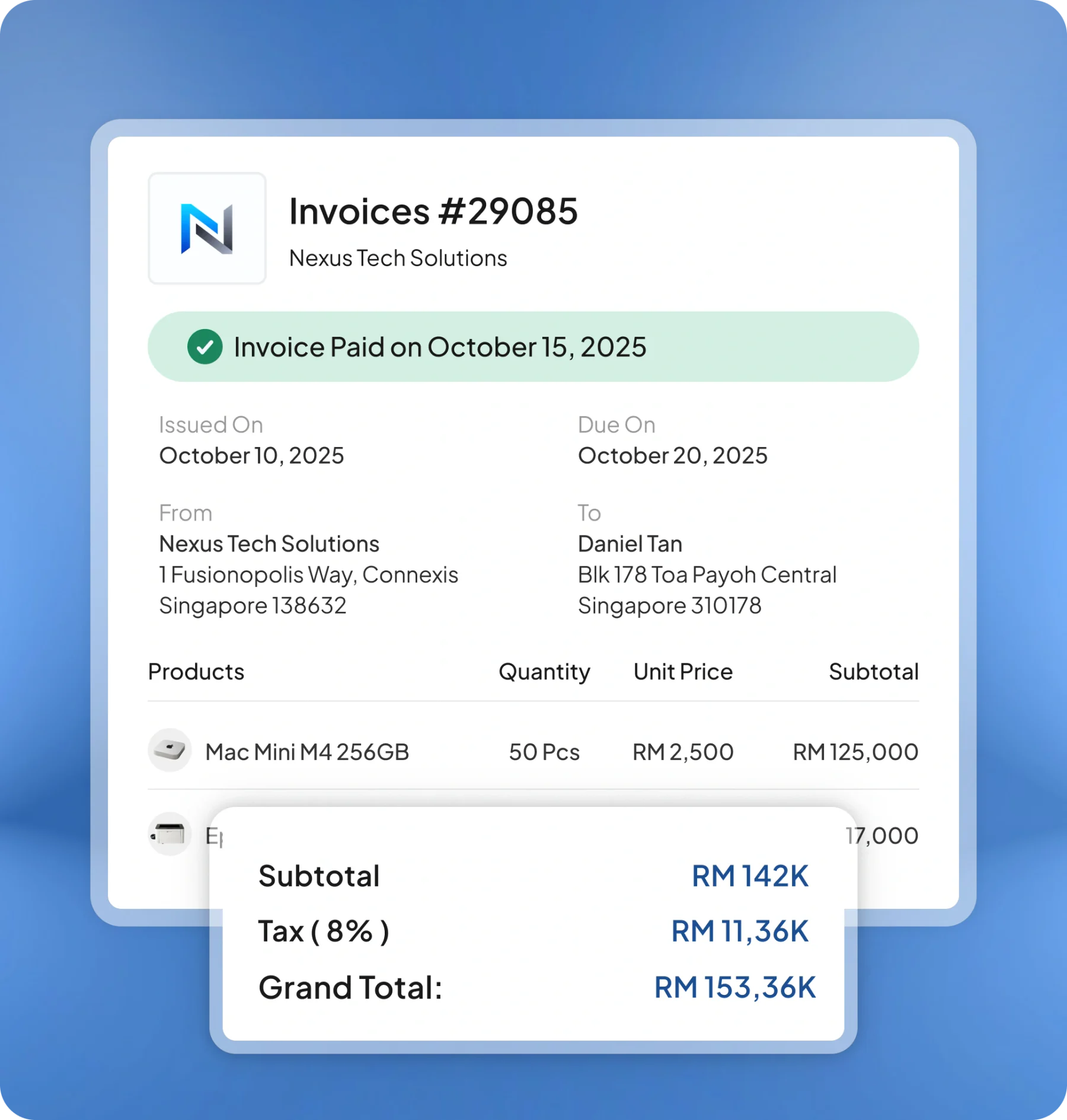 accounting software feature page HashMicro for Tax & Compliance