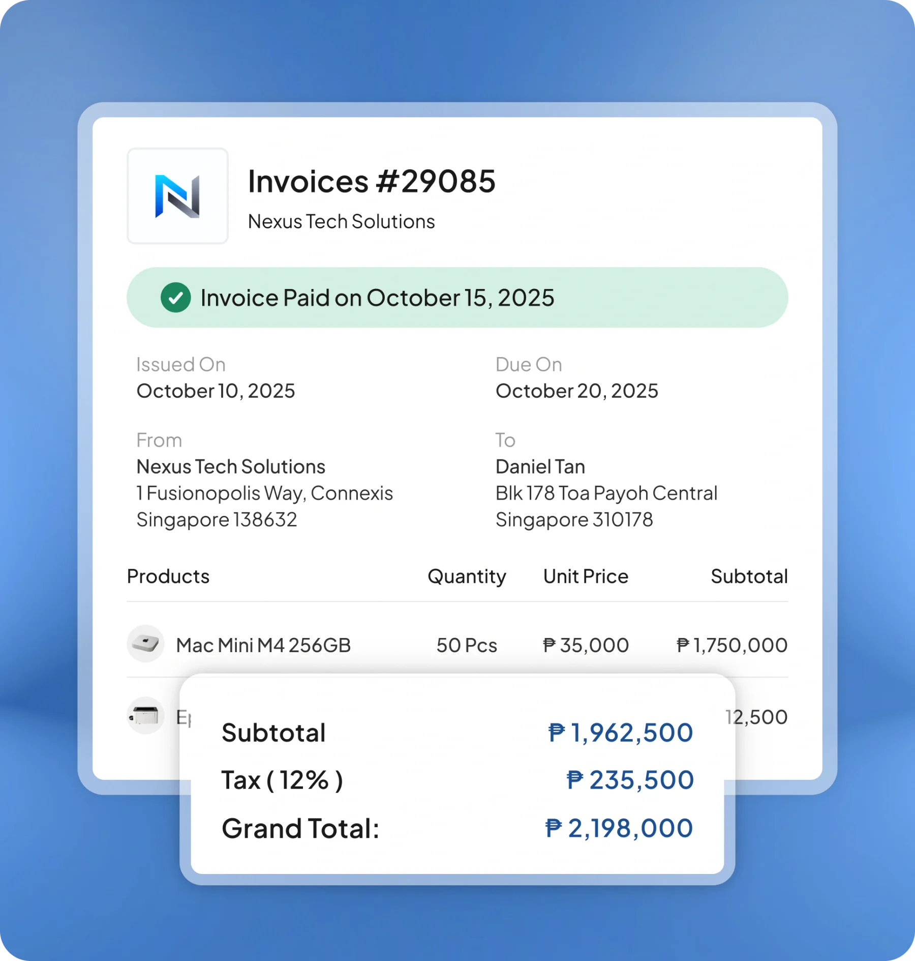 accounting software feature page HashMicro for Tax & Compliance