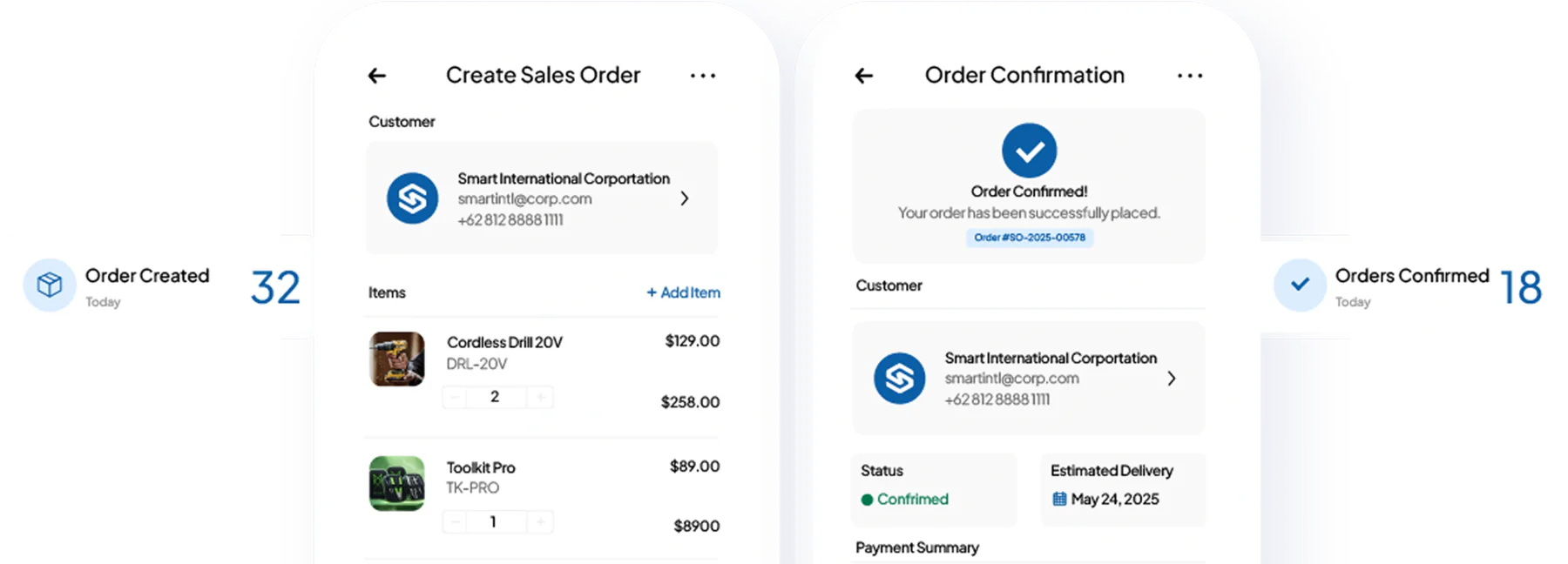 Fitur Pemrosesan Order di Lapangan pada software sales HashMicro
