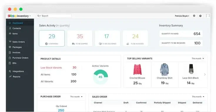 Zoho Inventory Software