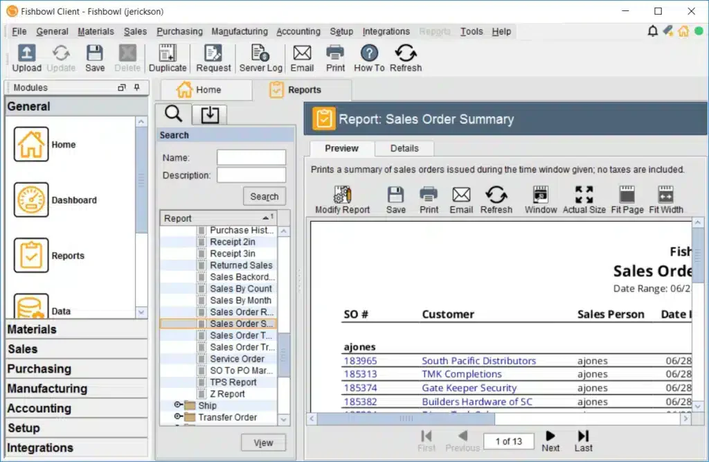 Fishbowl Manufacturing Software 