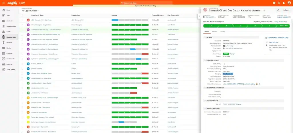 crm software system by insightly 