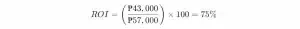 roi formula with value