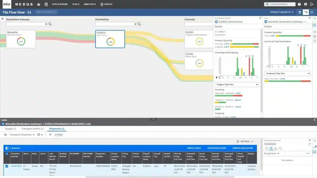 infor logistics scheduling software