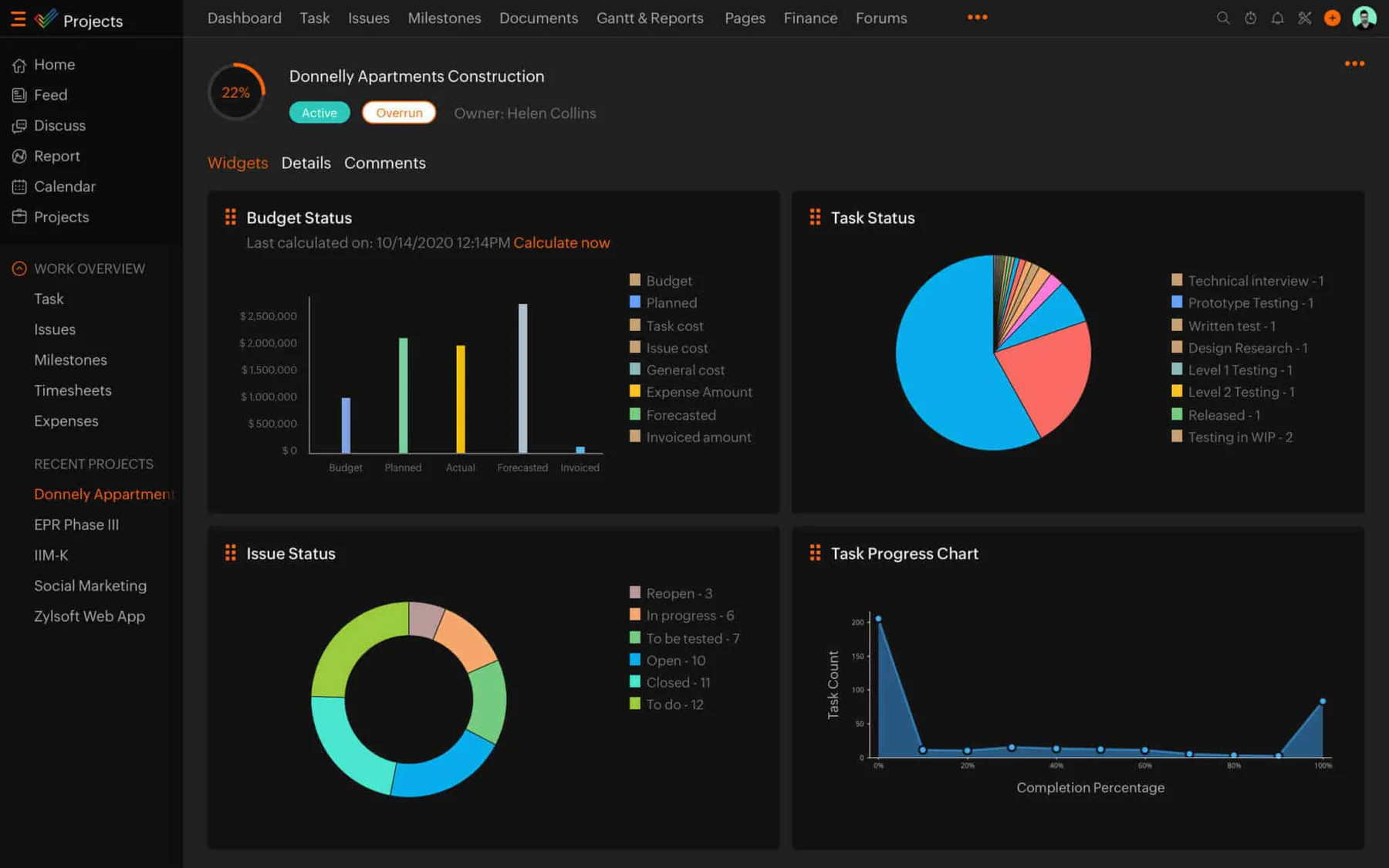 Zoho Project building construction software