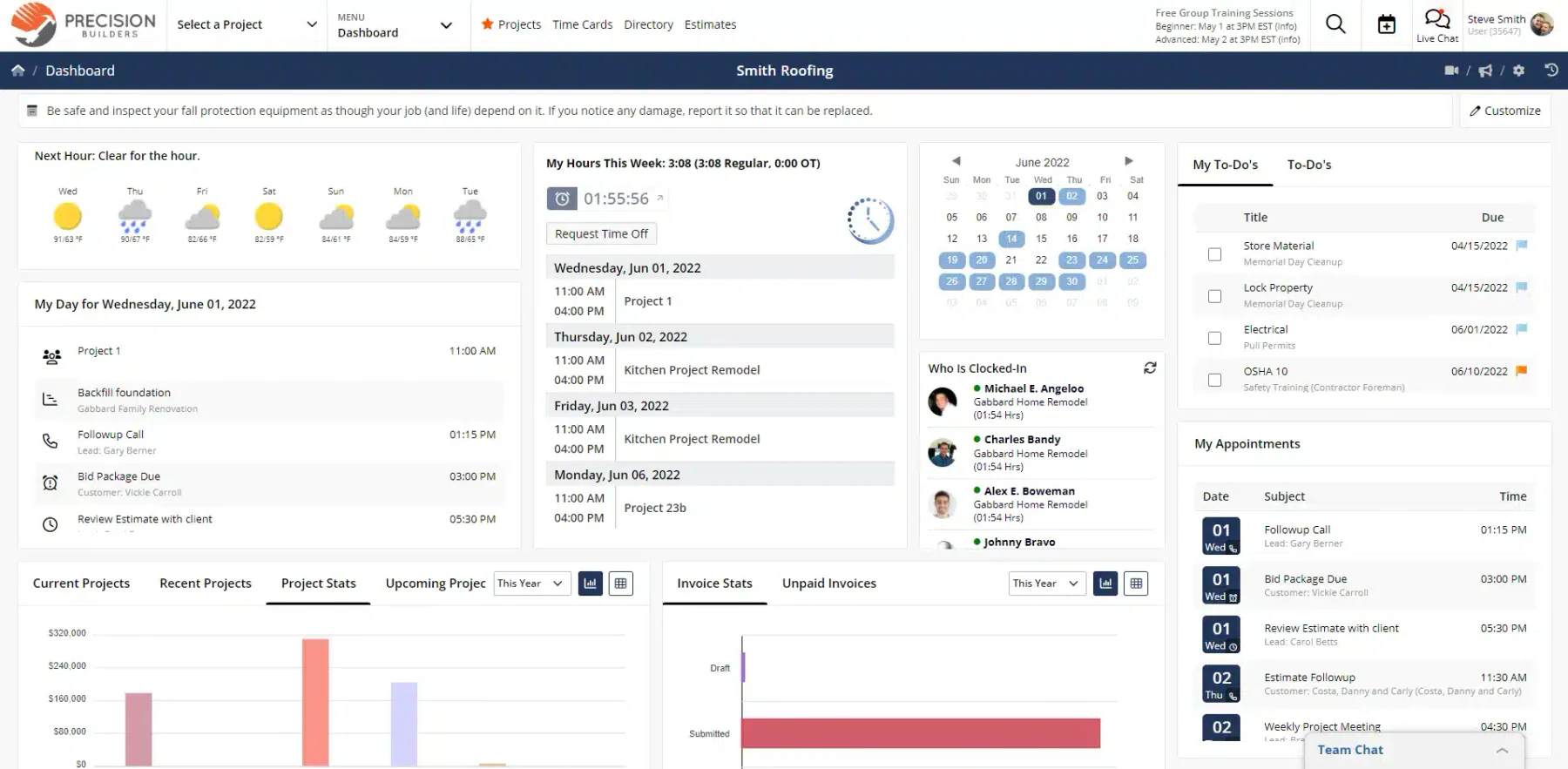 contractor foreman construction software 