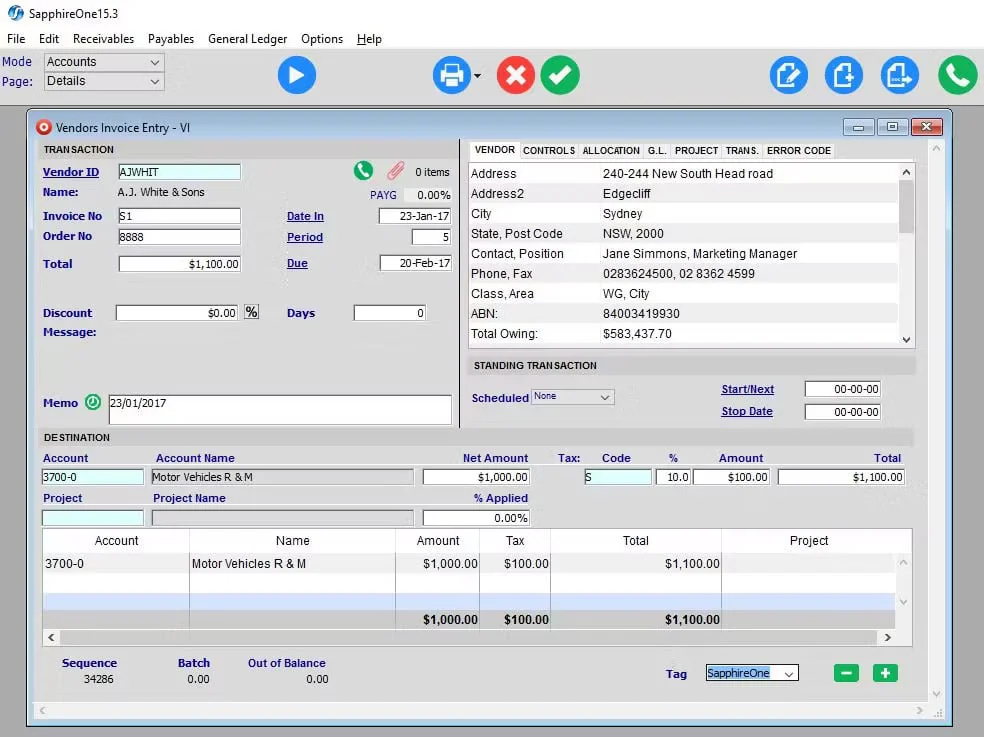 sapphire one erp for packaging industry
