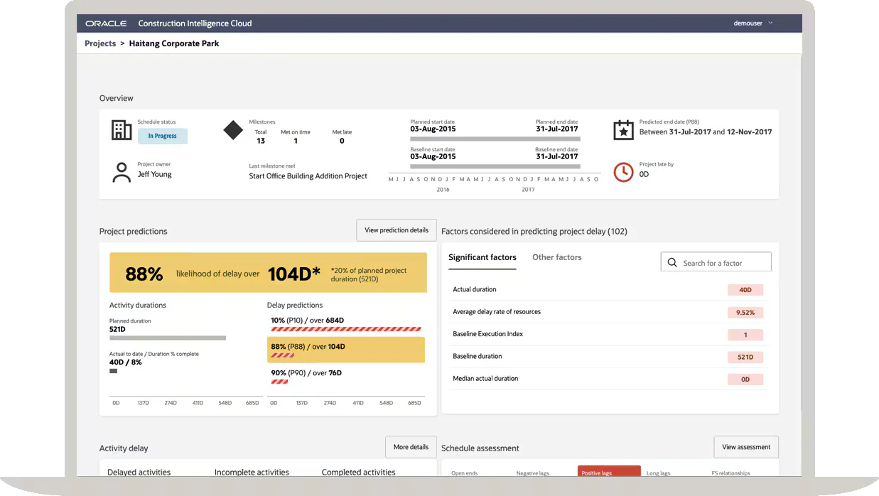 oracle construction management software