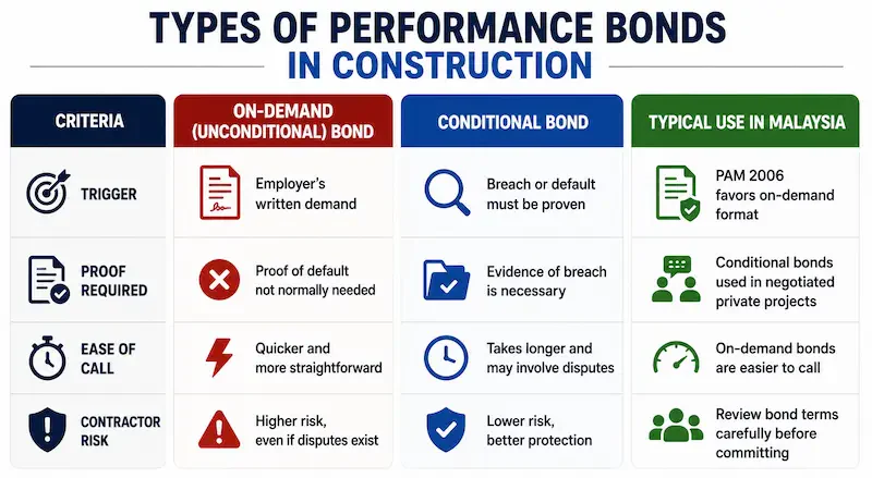 Types of Performance Bonds in Construction