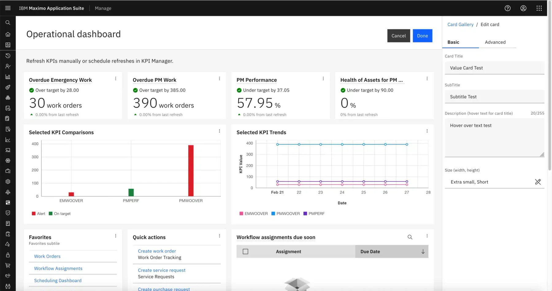 ibm maximo dashboard