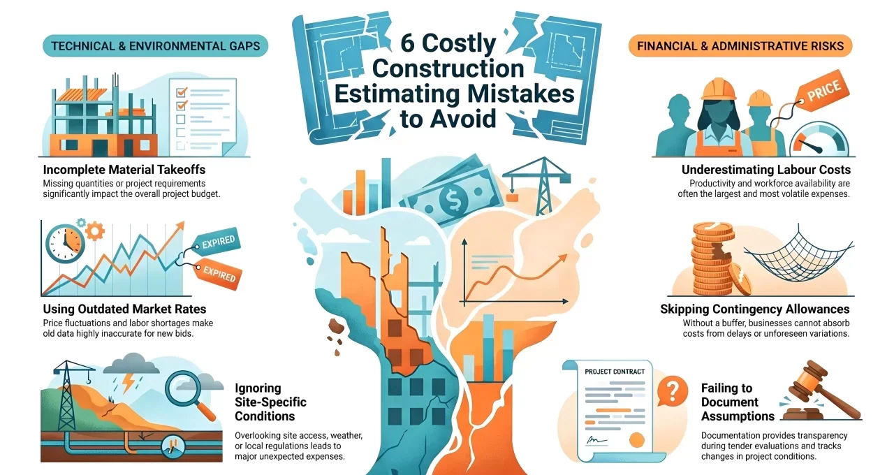 common construction estimating mistakes