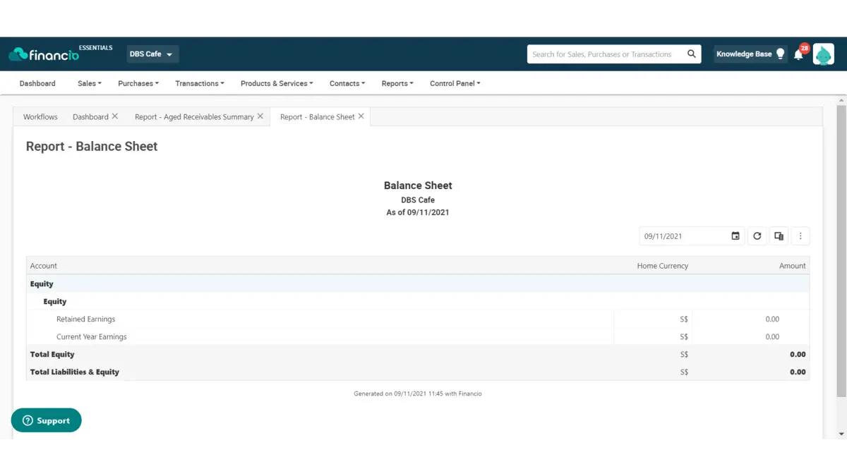Financio Bookkeeping Software