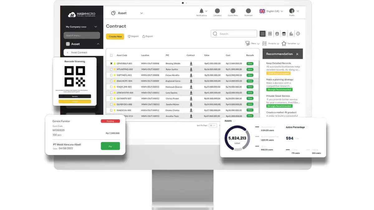 HashMicro Equipment Maintenance Software