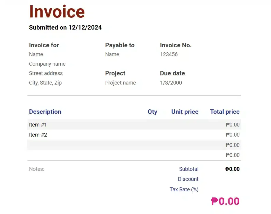 blog 229bb3868b8f work order invoice template