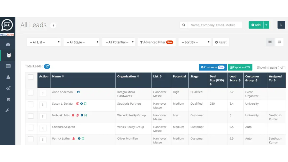 HelloLeads Sales CRM
