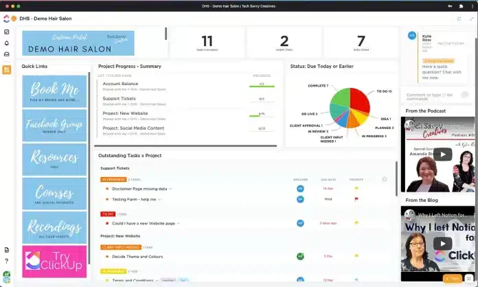 clickup client management system