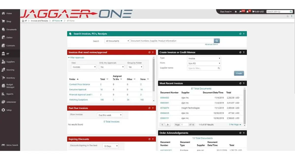Jaggaer One Manufacturing Procurement Software