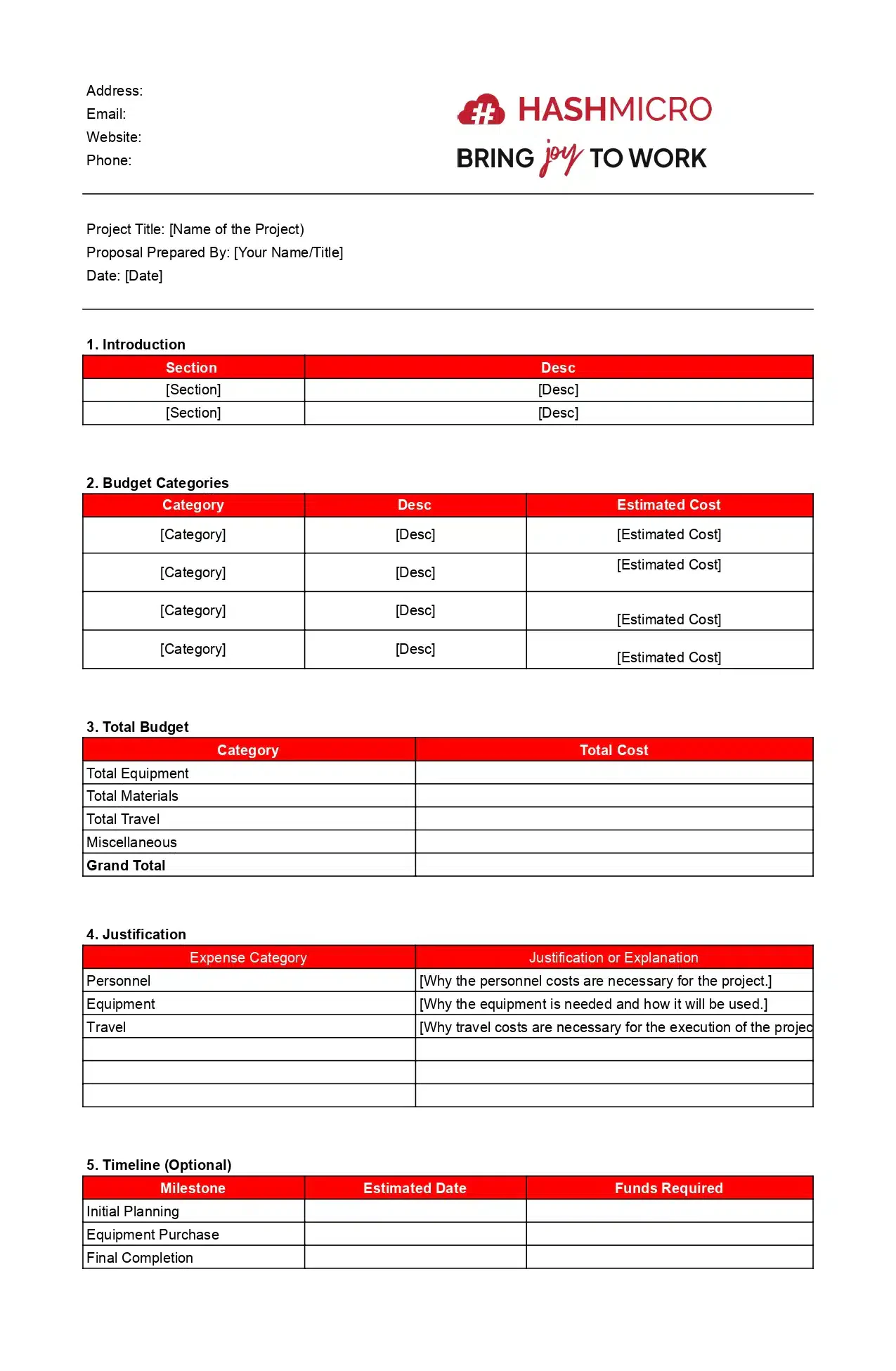 rfq template