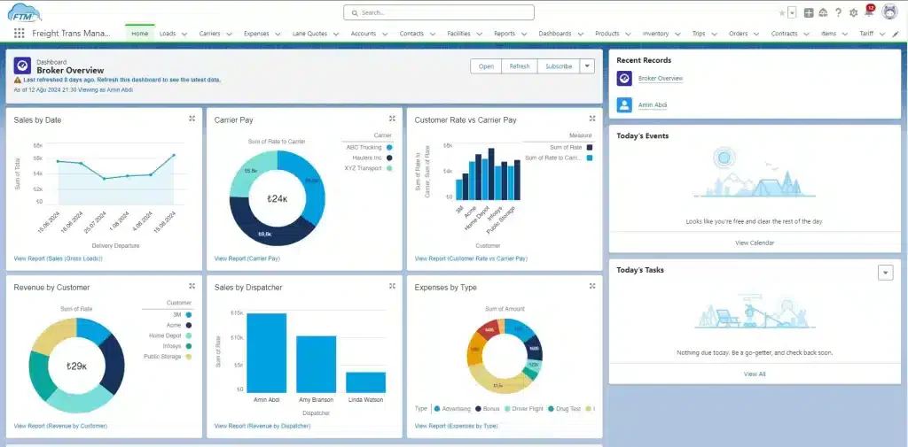 salesforce logistics scheduling software