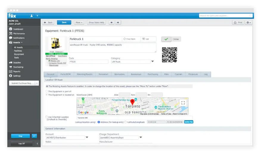 fiix fixed asset management software