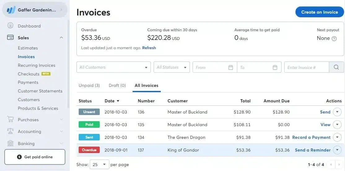 wave invoicing software