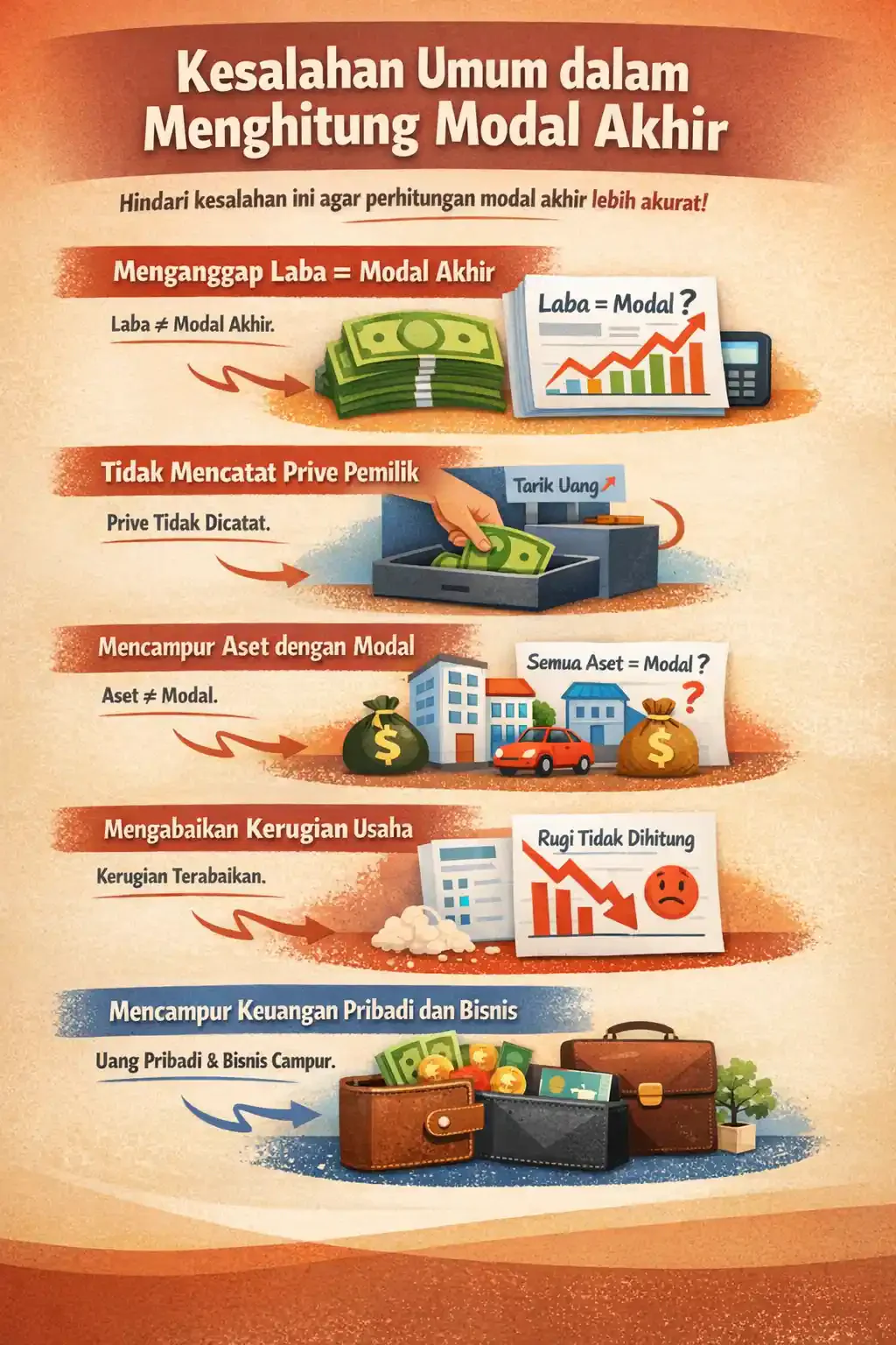 Kesalahan Umum dalam Menghitung Modal Akhir