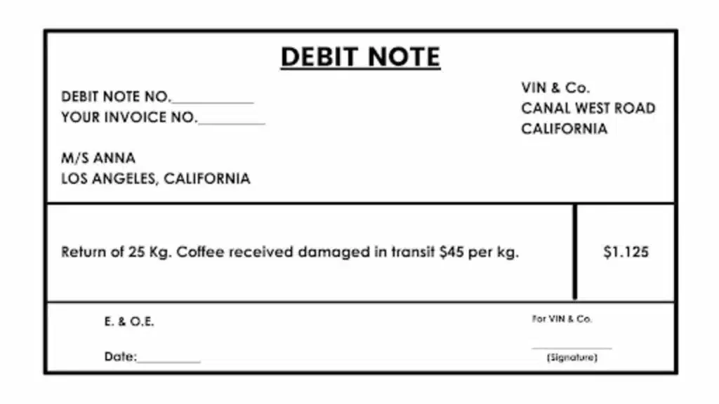 Debit Note Hashmicro