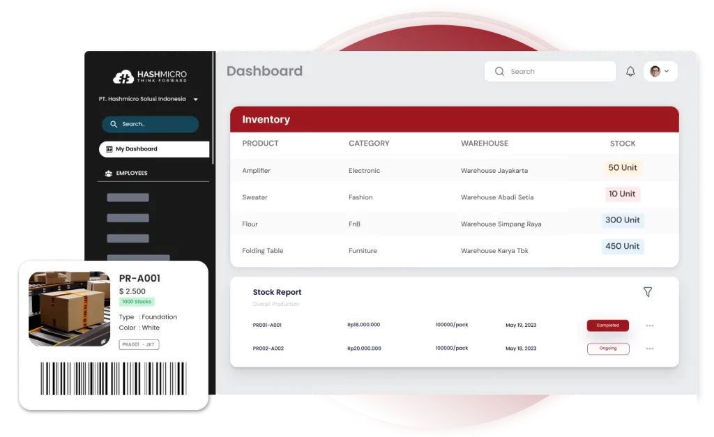 HashMicro software inventory