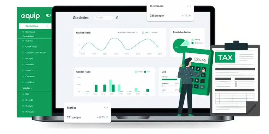 tampilan homepage aplikasi penggajian Equip
