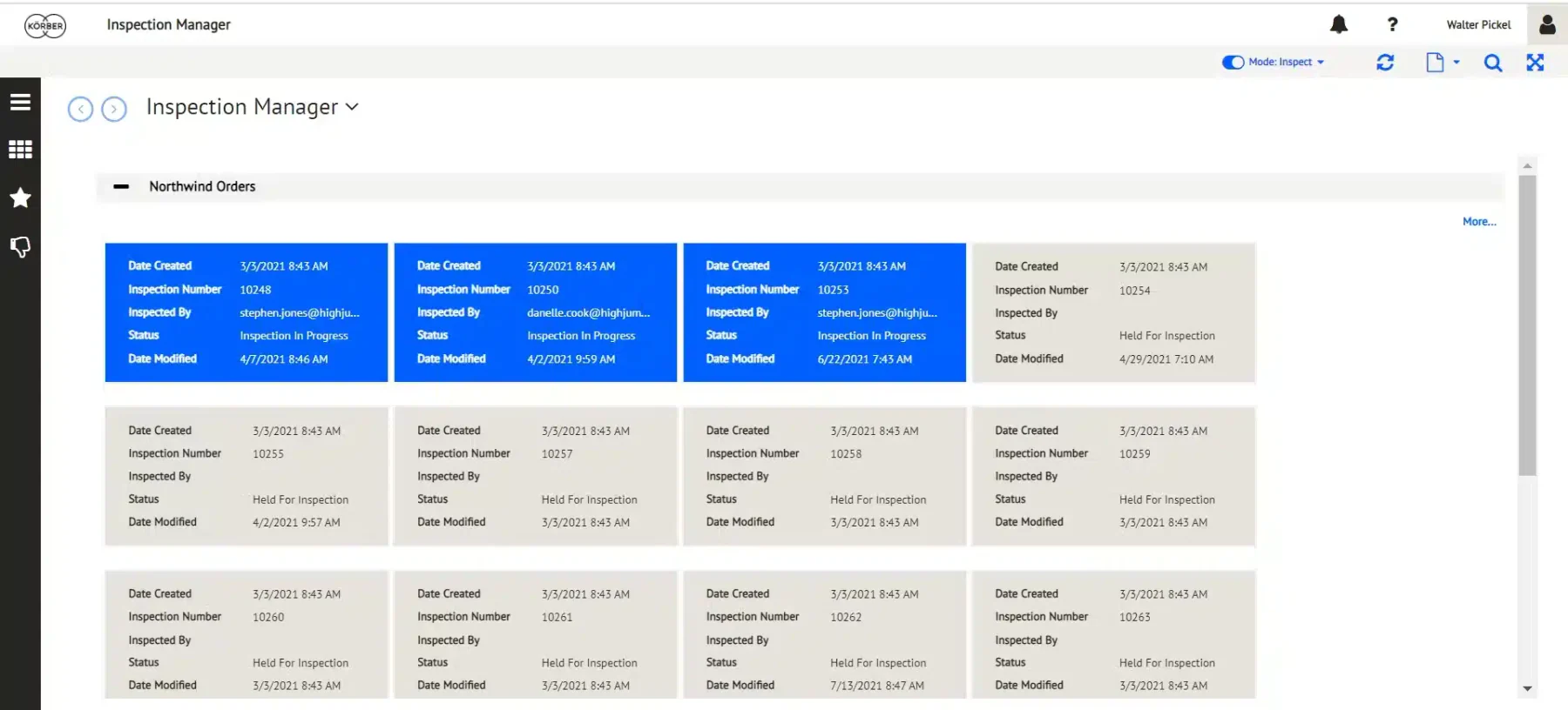 korber dashboard