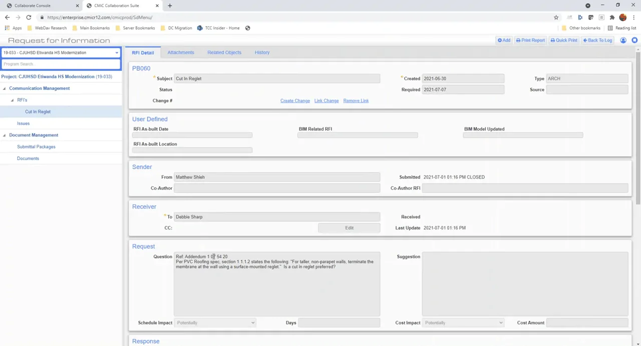 cmic construction dashboard
