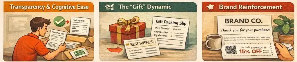 Psychological effect of packing slips 