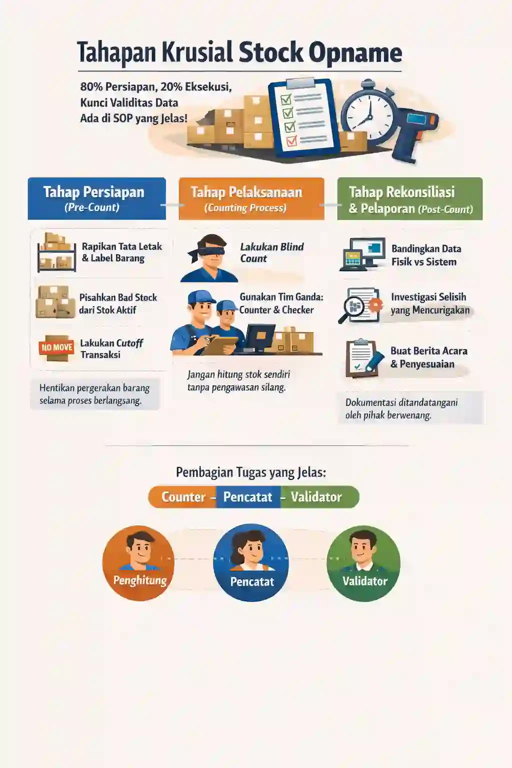 Tahapan Prosedur Physical Inventory (SOP) yang Efektif