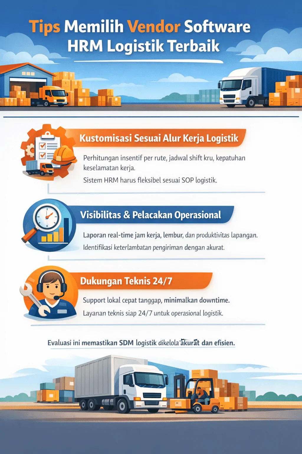 Tips Memilih Vendor Software HRM Logistik Terbaik