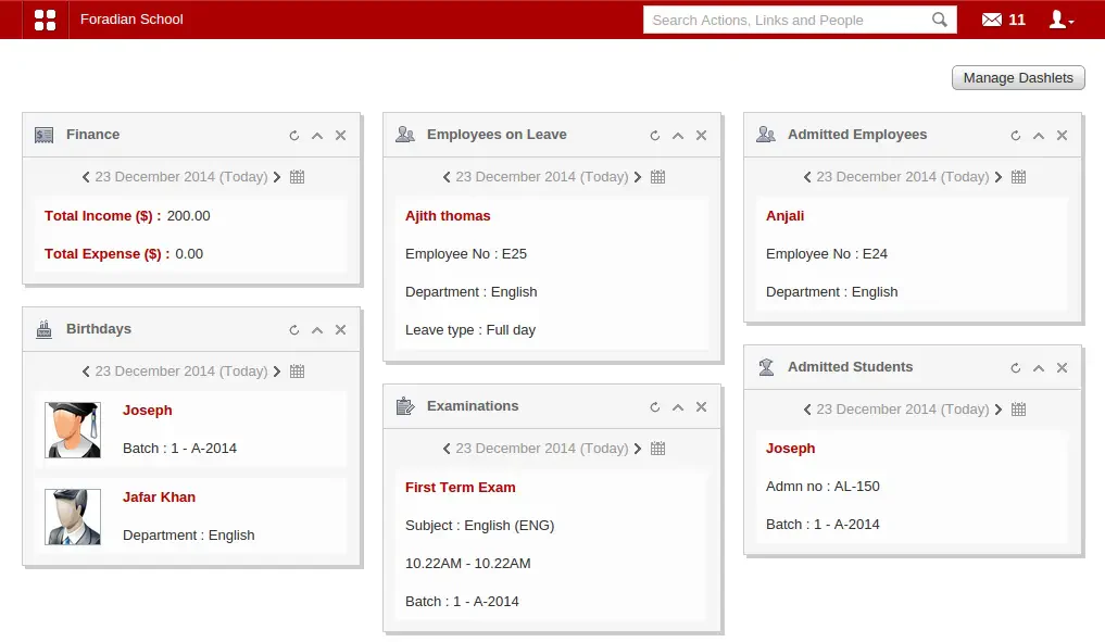 fedena school management software