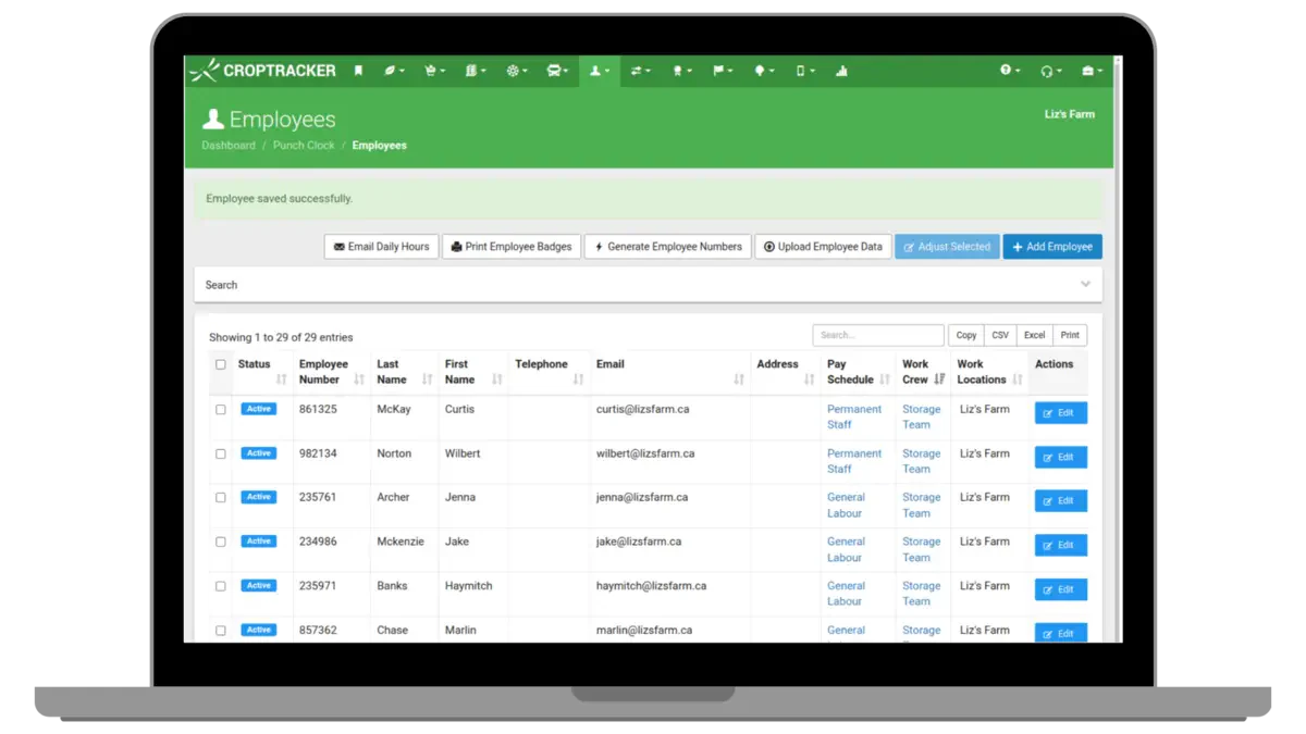 Croptracker crop management software