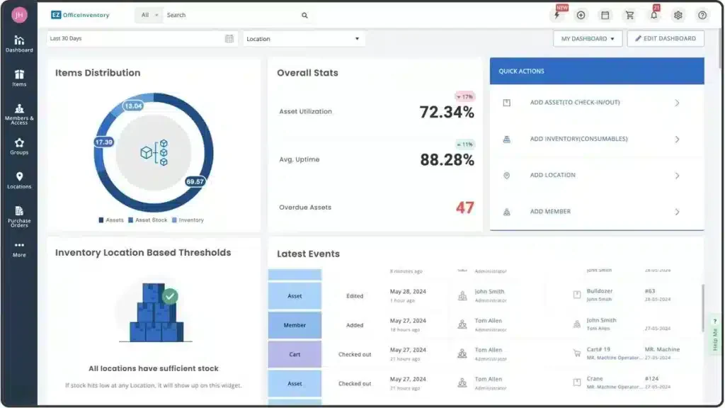 EZOffice Fixed Asset Management Software