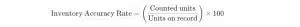 inventory accuracy formula
