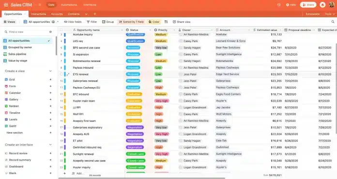 airtable client management software