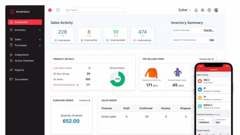 order management software zoho inventory