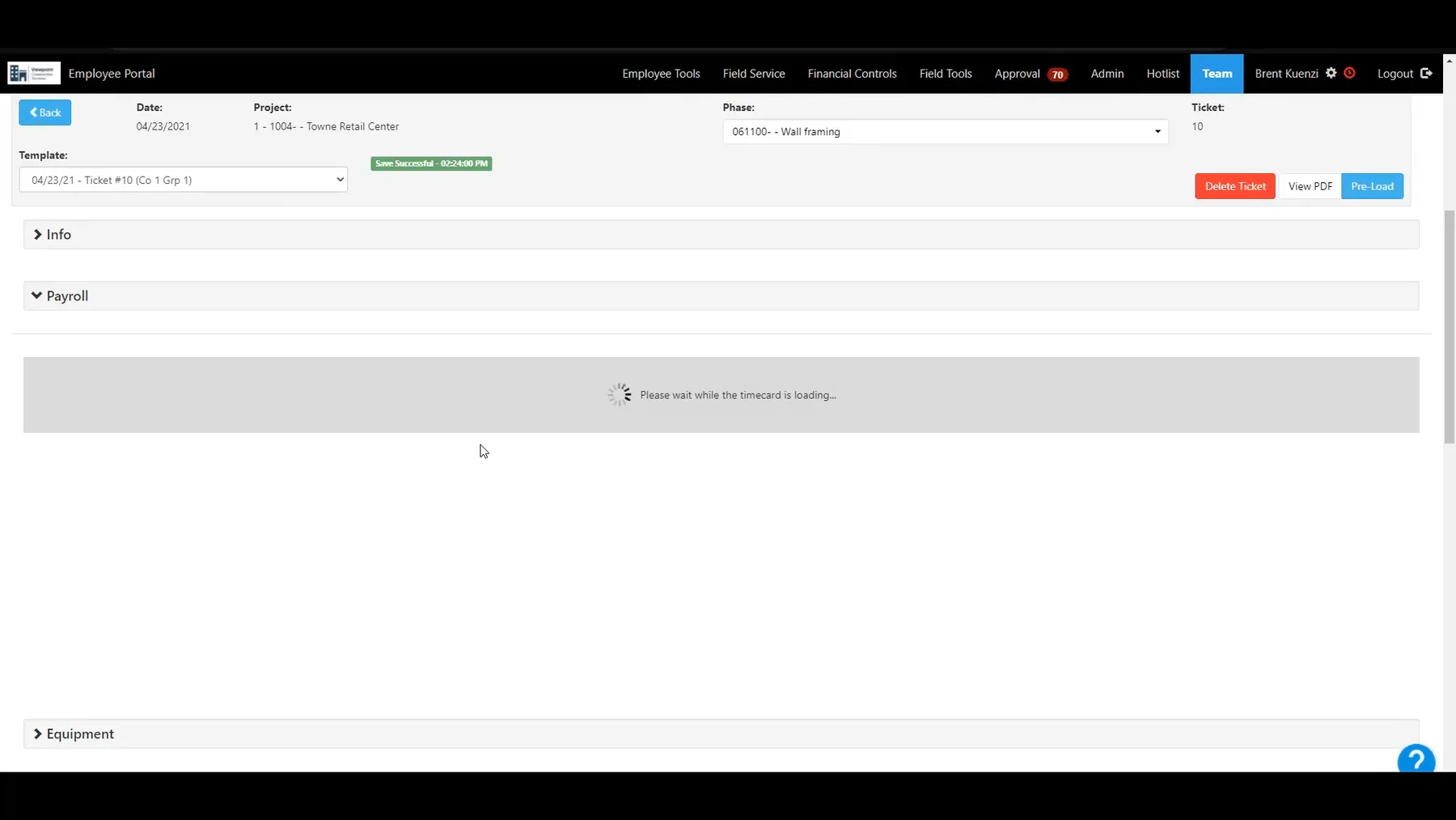 viewpoint construction dashboard