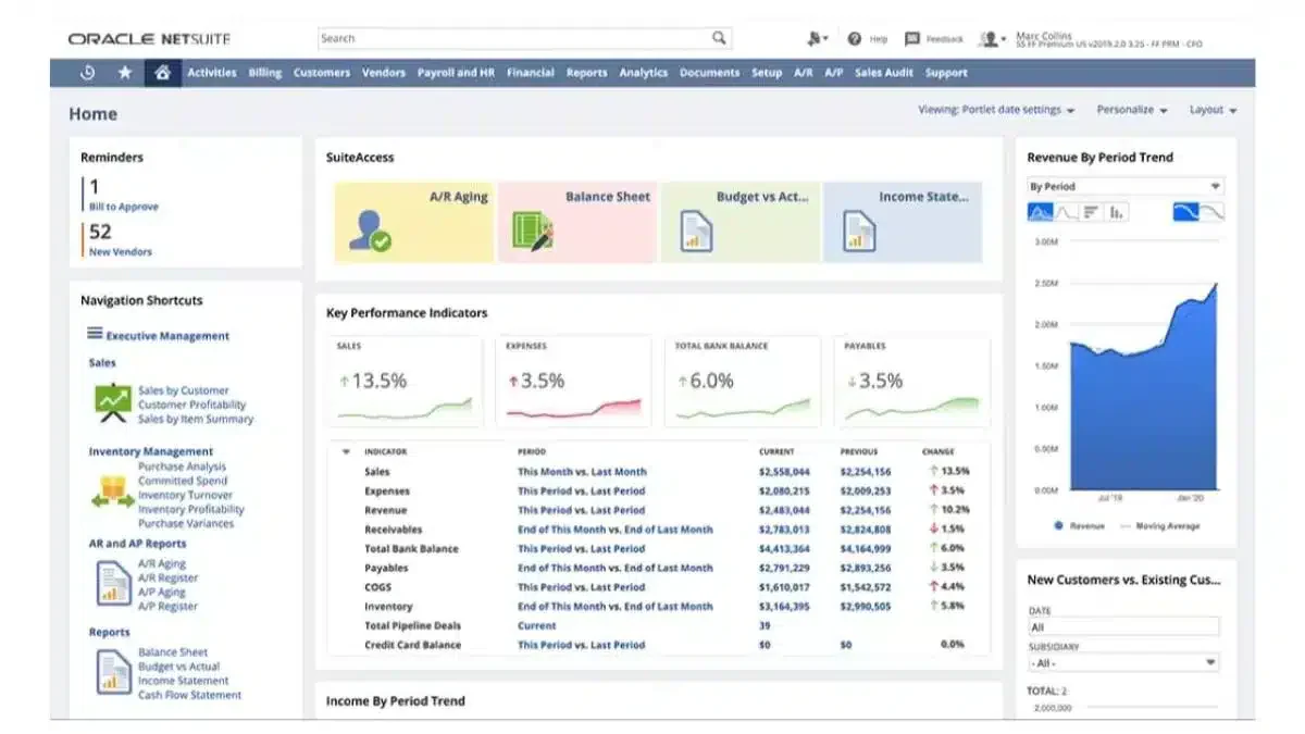 Oracle NetSuite manufacturing software