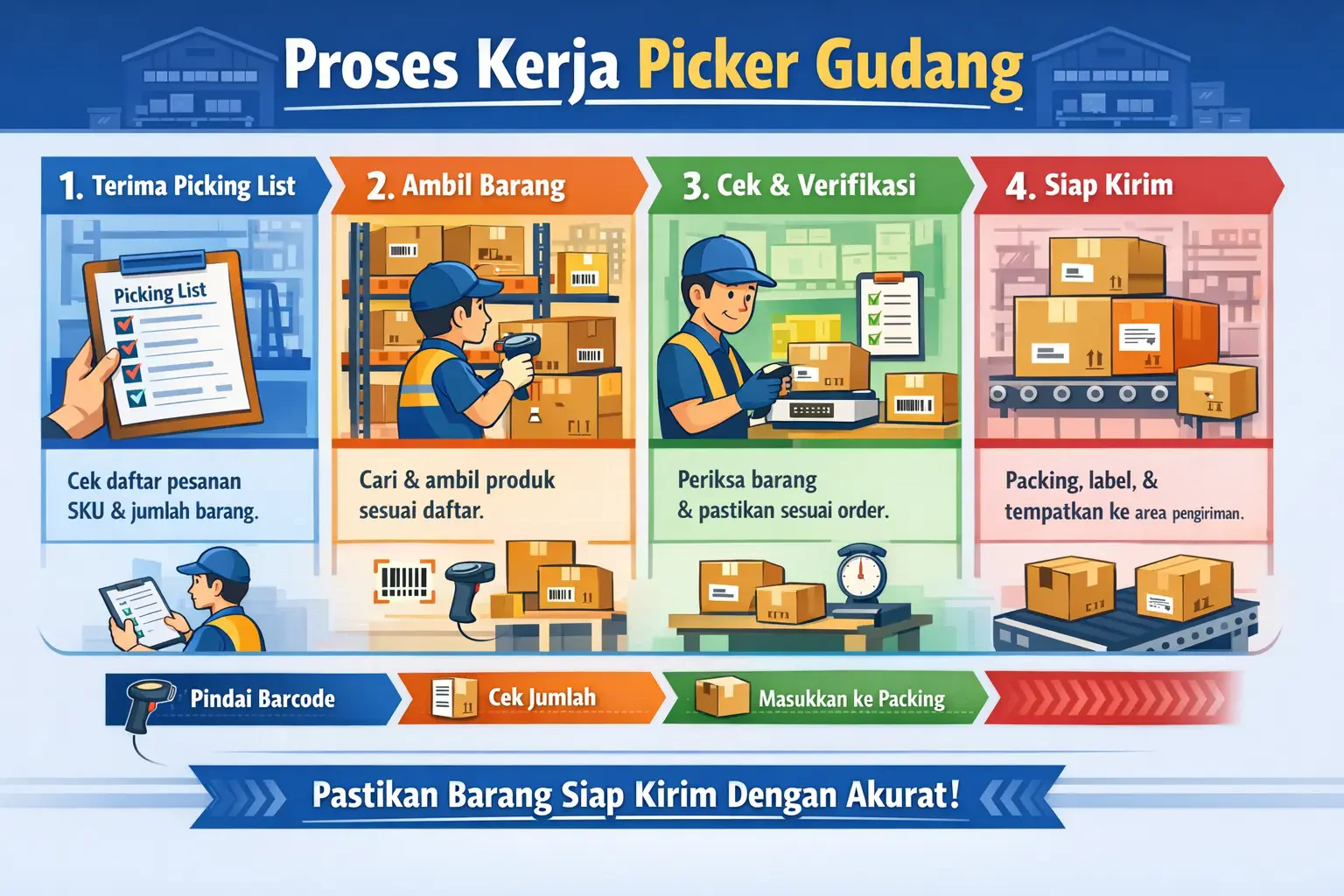 proses kerja picker gudang