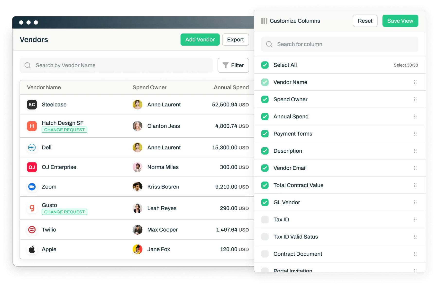 airbase vendor management tools