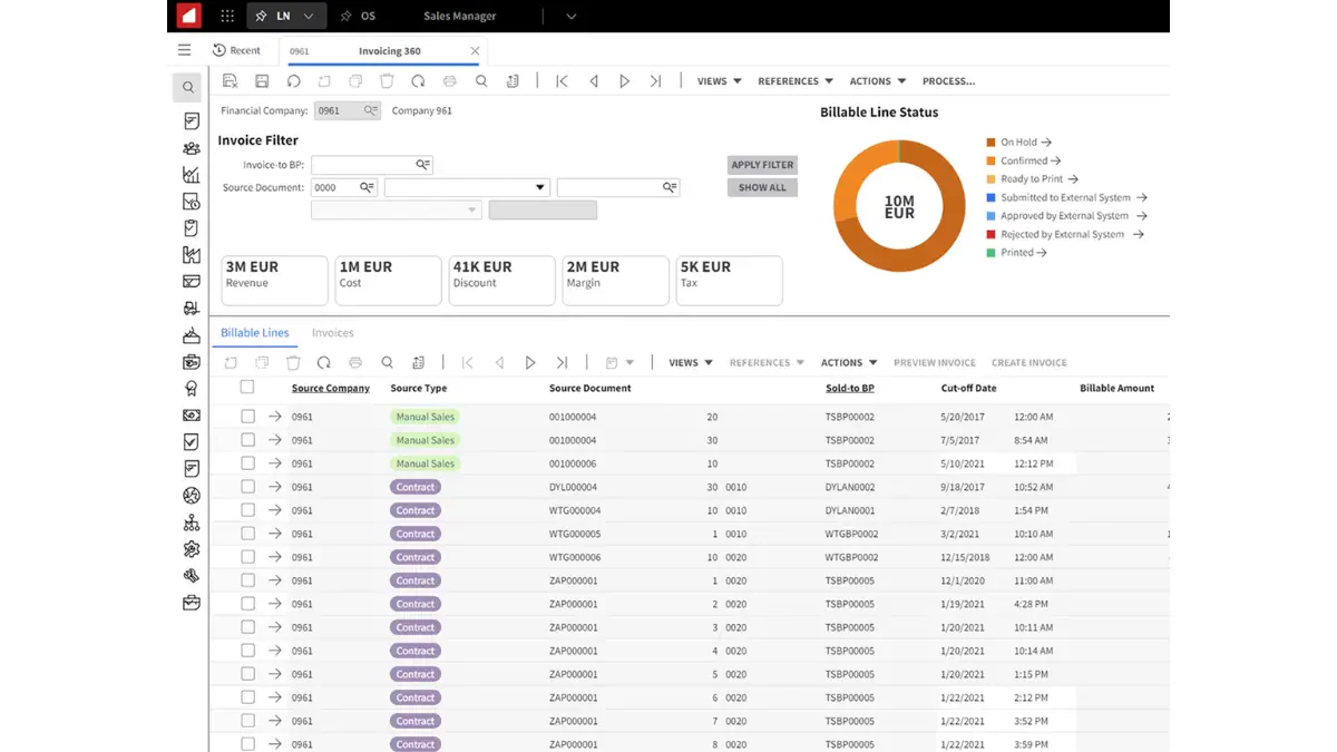 erp solutions infor dashboard