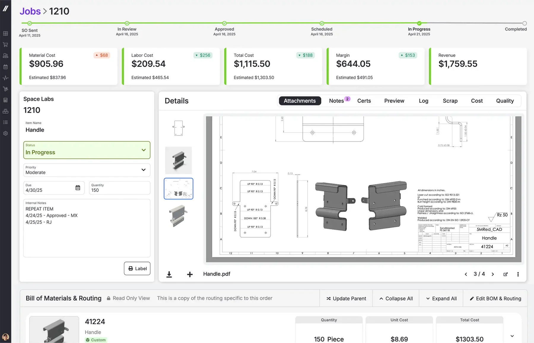Fulcrum Manufacturing Cloud metal manufacturing