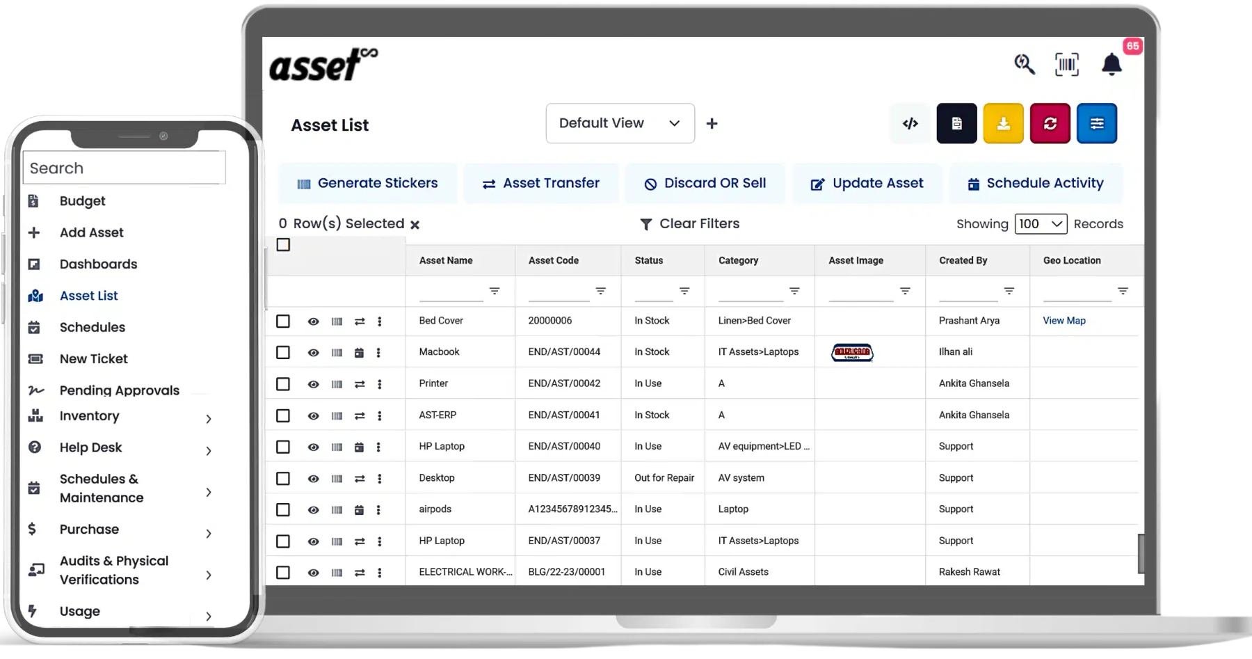 asset infinity manufacturing asset management software