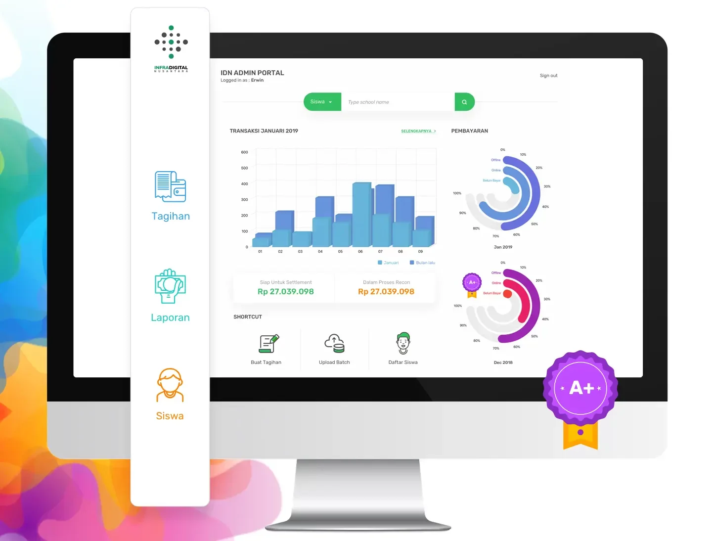 aplikasi pembayaran SPP Infra Digital Nusantara 
