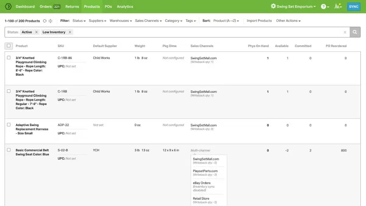 ordoro retail inventory management software