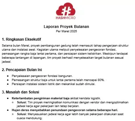 blog 786187b5376d contoh laporan progress pekerjaan bulanan